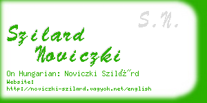 szilard noviczki business card